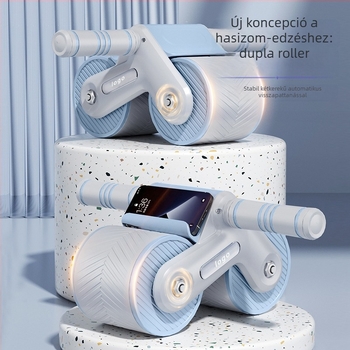 Kétkerek haskerék automatikus visszapattanóval, Modell 002, tömege 1,88 kg, nem összecsukható, otthoni és irodai edzésre