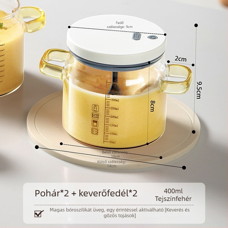 Youqin multifunkcionális elektromos tojáskeverő, teljesen automata keverőpohárral és párolóedénnyel