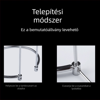 YJ Aquahunter rozsdamentes acélból készült aranyozott orsókiállító állvány