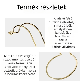 YJ Aquahunter rozsdamentes acélból készült aranyozott orsókiállító állvány