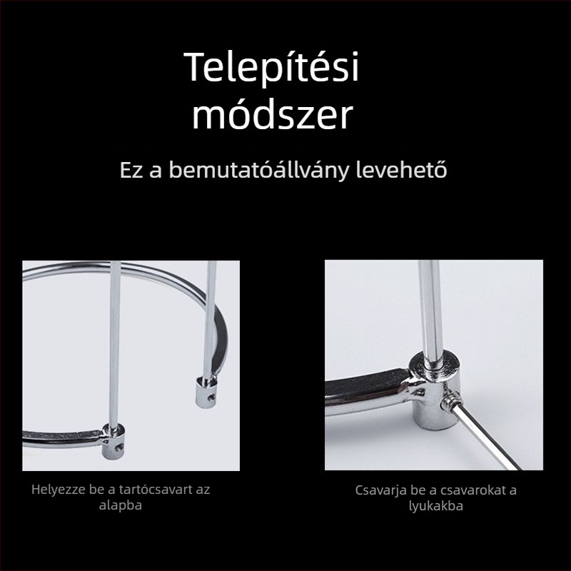 YJ Aquahunter rozsdamentes acélból készült aranyozott orsókiállító állvány