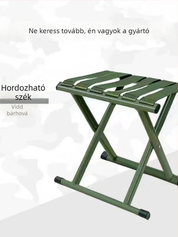 Összecsukható kültéri acél szék hátrémlával, Mazah stílus, Hebei eredetű
