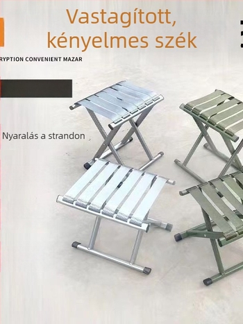 Összecsukható kültéri acél szék hátrémlával, Mazah stílus, Hebei eredetű