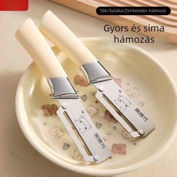 Rozsdamentes acél hámozó, többfunkciós gyümölcs előkészítő eszköz, két az egyben az ananász és a cukornád számára
