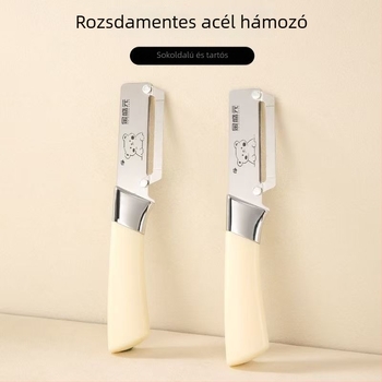 Rozsdamentes acél hámozó, többfunkciós gyümölcs előkészítő eszköz, két az egyben az ananász és a cukornád számára