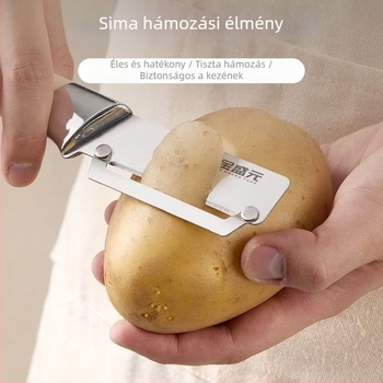 Rozsdamentes acél hámozó, többfunkciós gyümölcs előkészítő eszköz, két az egyben az ananász és a cukornád számára