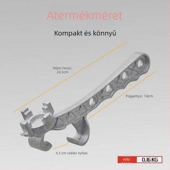 Alumínium ötvözetből készült fedőnyitó – univerzális festékes vödrökhöz és műanyag vödrökhöz, többfunkciós szerszám