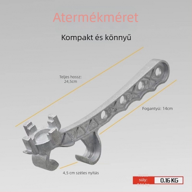 Alumínium ötvözetből készült fedőnyitó – univerzális festékes vödrökhöz és műanyag vödrökhöz, többfunkciós szerszám