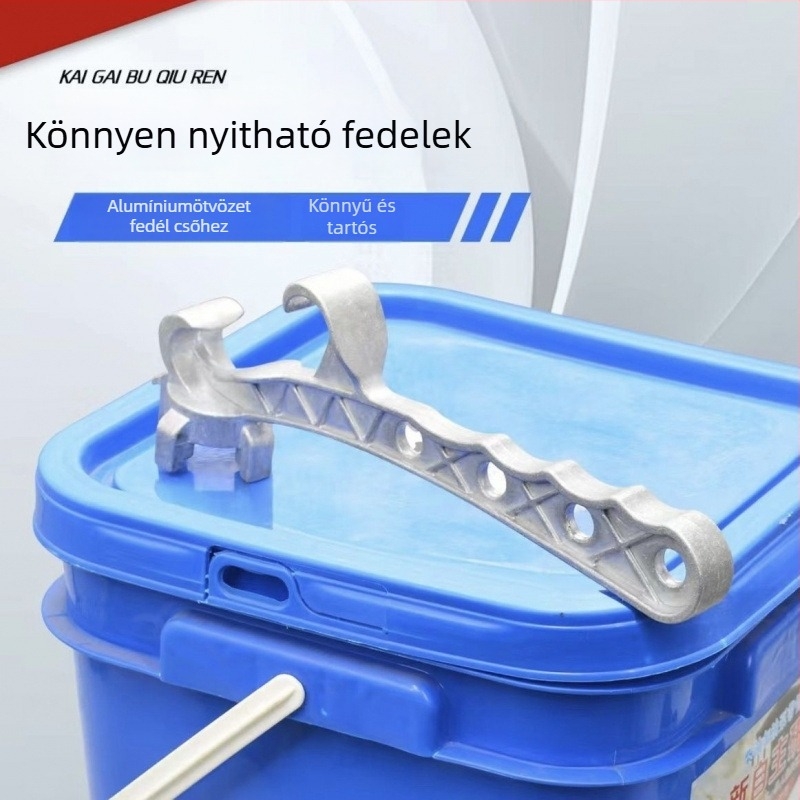 Alumínium ötvözetből készült fedőnyitó – univerzális festékes vödrökhöz és műanyag vödrökhöz, többfunkciós szerszám