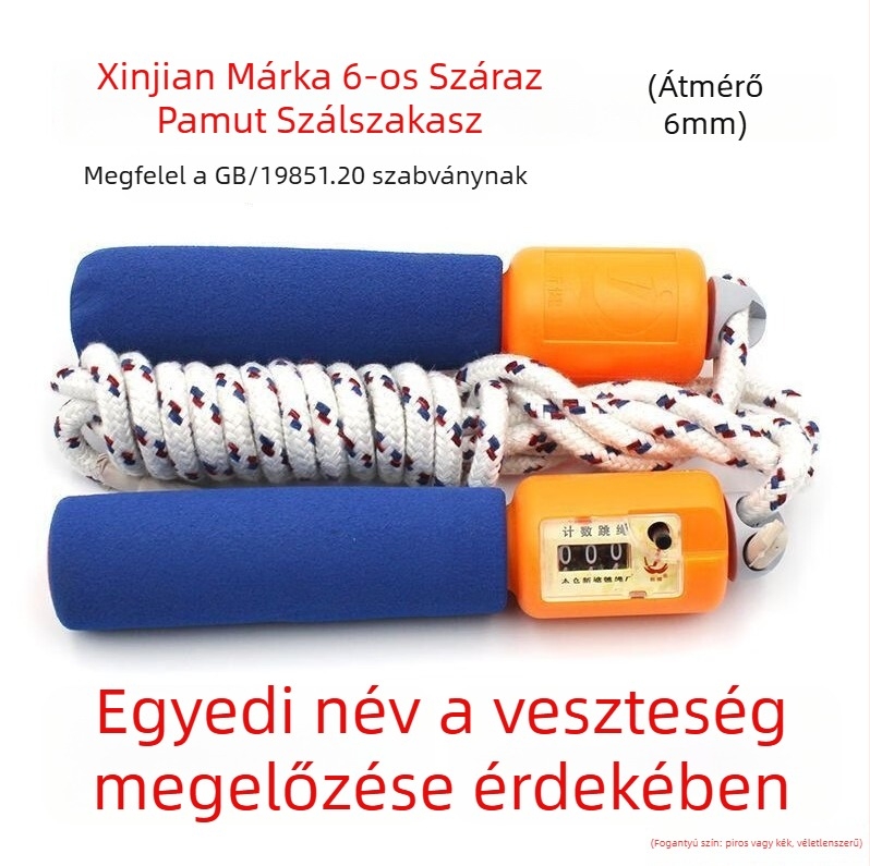 Pamut ugrókötél iskolai sportokhoz, átmérő 6/8 mm, modell sswSfNzj