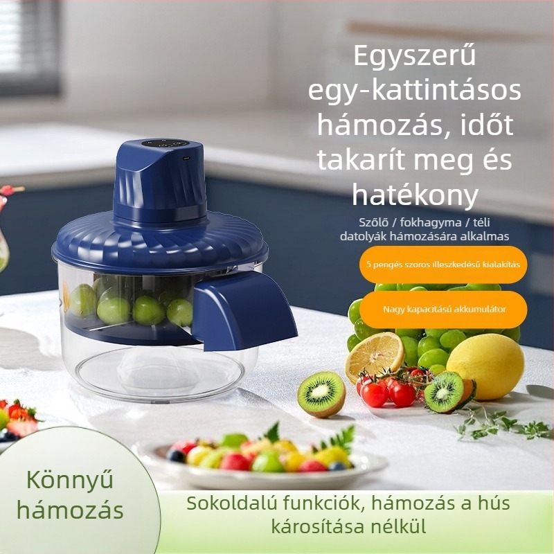 Automata gyümölcs- és zöldséghámozó, szőlő hántoló funkcióval, intelligens elektromos-mechanikus, multifunkcionális készülék, élelmiszer-minőségű ABS/PC