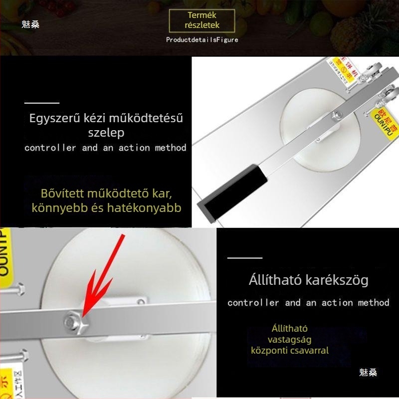 Kézi tésztanyomó kézzel készített pizzához, nagy szezámmagos pogácsákhoz, húsos zsemlékhez és rizskekszekhez — otthoni és professzionális használatra