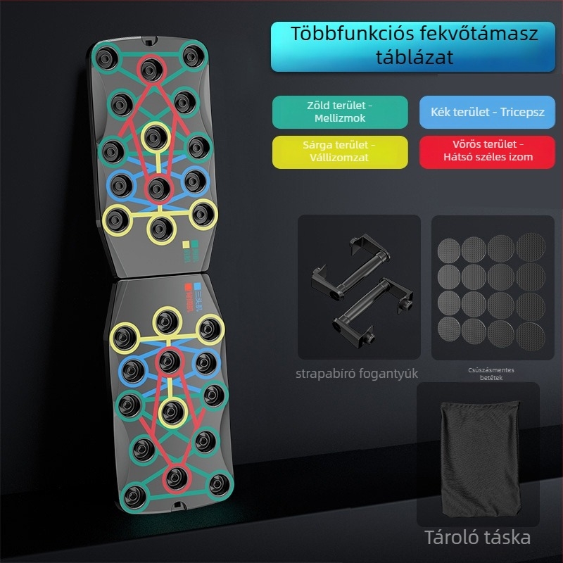 Fekvőtámasz tartó – Többcélú edzésdeszka, összecsukható, 1 kg, Modell: Többcélú edzésdeszka fekvőtámaszhoz