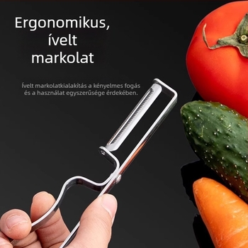 Rozsdamentes acél gyümölcs- és burgonyahámozó készlet, 4 darab