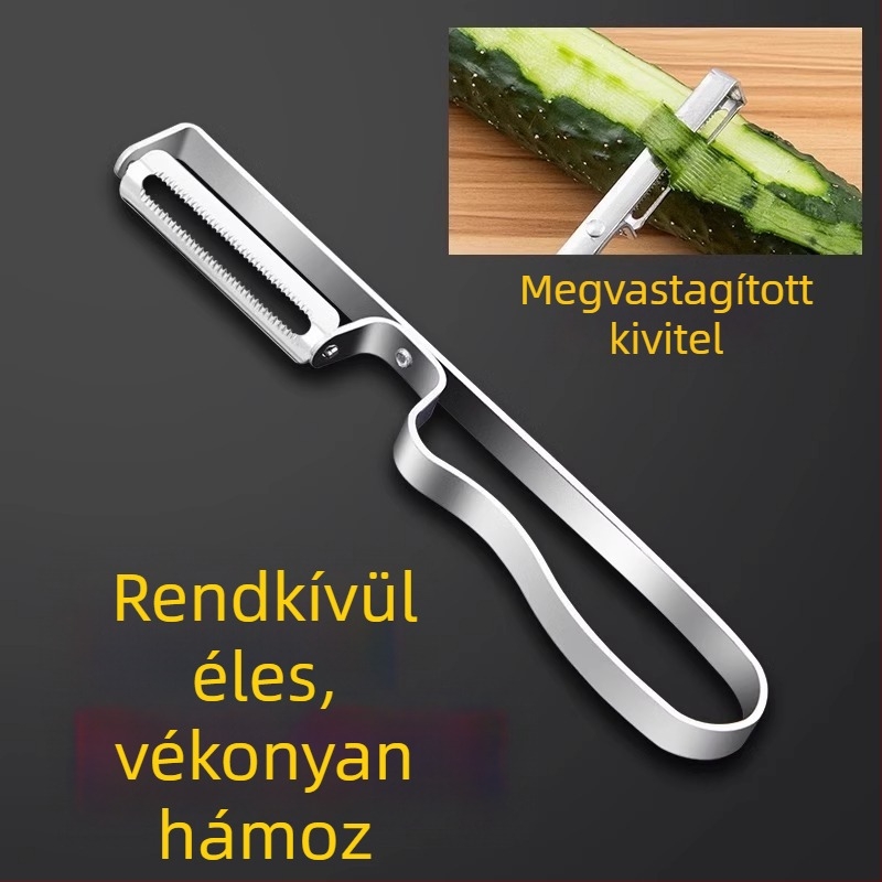 Rozsdamentes acél gyümölcs- és burgonyahámozó készlet, 4 darab