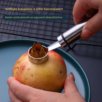 Rozsdamentes acél kettős fejű gyümölcs-hámozó, narancs-nyitó és gránátalma kés, testreszabható feldolgozás, logó nélküli