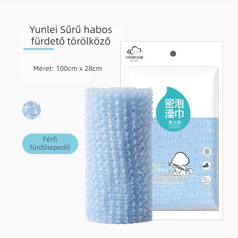 Yun Lei hámlasztó fürdőlepedő hátmosáshoz – hosszú nejlon csík, felnőtteknek, 30 csomag/doboz