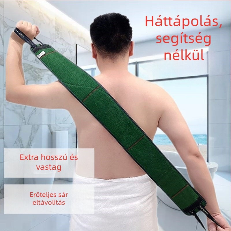Hát exfoláló törölköző – durva textúra, rayon anyag, felnőtteknek