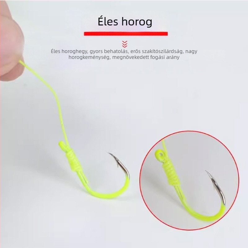 Ezüst kárász és nagyfejű pontyhorgász készlet fluoreszkáló ketrec és robbanó horogakkal, tartalmazza az Ise‑Ni és Eagle Claw horogokat