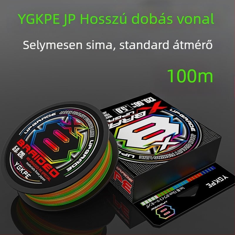 BKUMAN Főzsinór PE, 8 szálas, teher 3-33 kg, hosszú dobás