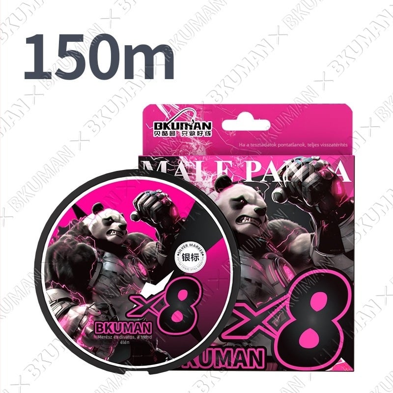 BKUMAN fő zsinór, 8-szálú PE vezeték, teherbírás 3–33 kg, sima hosszú dobásokhoz
