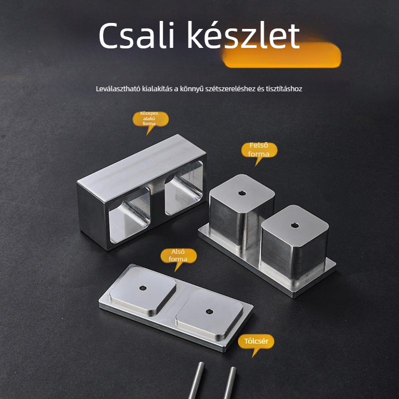 Camper alumínium ötvözetű csali forma horgászatra – kocka alakú/téglalap alakú formázó