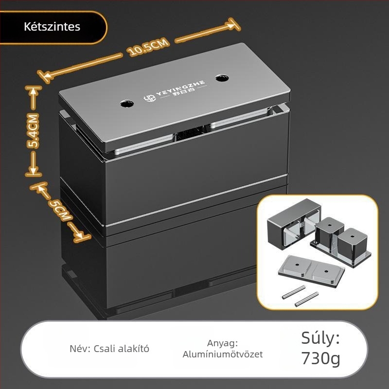 Camper alumínium ötvözetű csali forma horgászatra – kocka alakú/téglalap alakú formázó