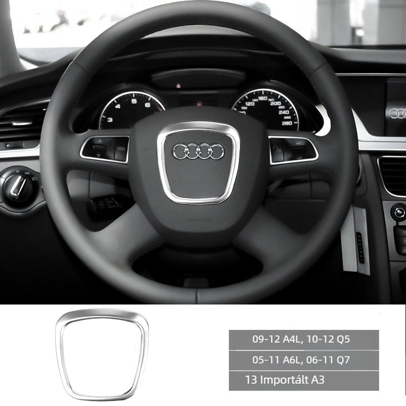 Alumínium kormánykerék dekoratív gyűrű Audi A3/A4L/A5/A6L/A7/Q3/Q5/Q7 – beltéri kiegészítő