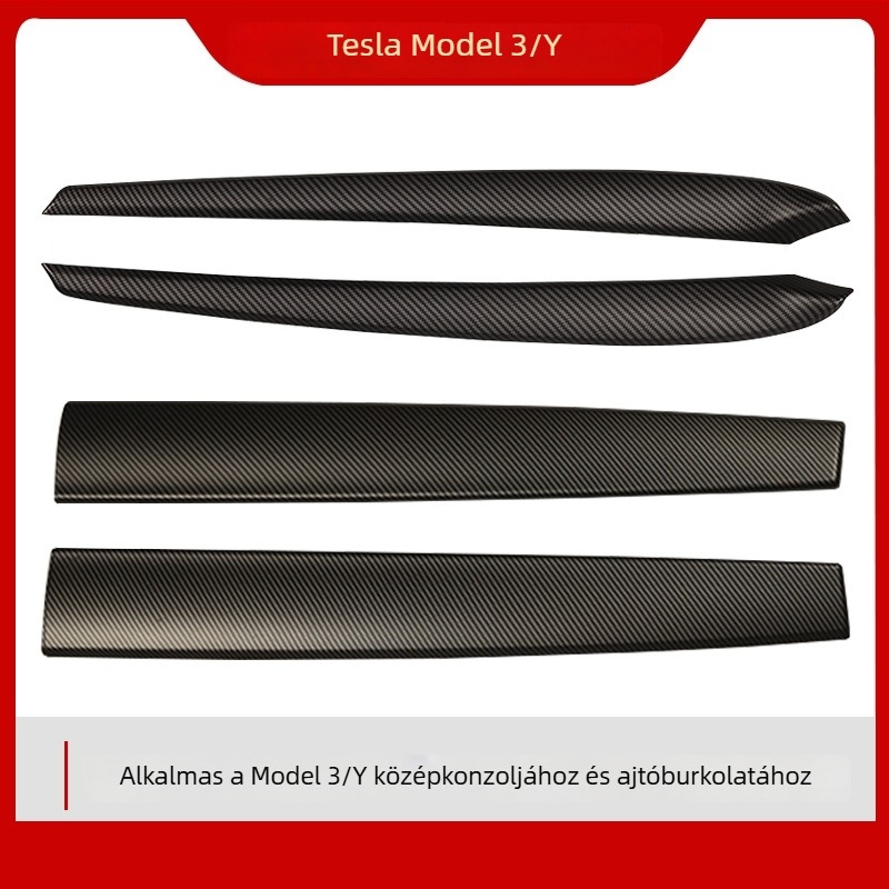 Tesla Model 3/Y központi konzol dekoratív panel és ajtó belső díszítő csík