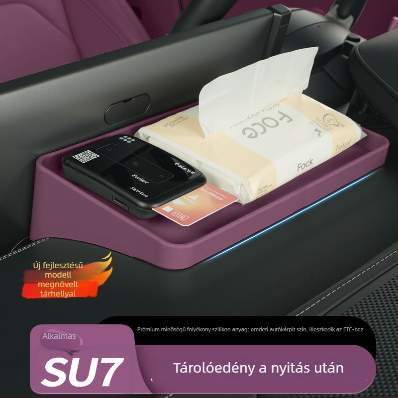 Silikon belső tartó Xiaomi SU7/YU7-hez, központi konzolhoz
