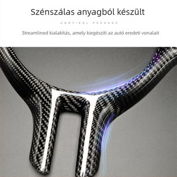 Kormánykerék díszborítás, szénszálas, kompatibilis BMW 3-as/5-ös sorozat és X5 belsőhöz, testreszabható feldolgozás