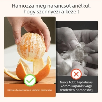 Összecsukható gyümölcs-hámozó műanyagból és rozsdamentes acélból, dragon fruit, narancs és gránátalma esetén (Model 20213)