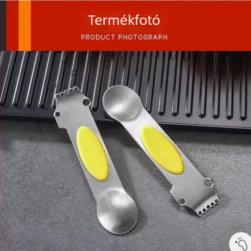 3‑in‑1 rozsdamentes acél citromhéj hámozó, reszelő és zester — modern, minimalista kialakítás; logó nyomtatás elérhető