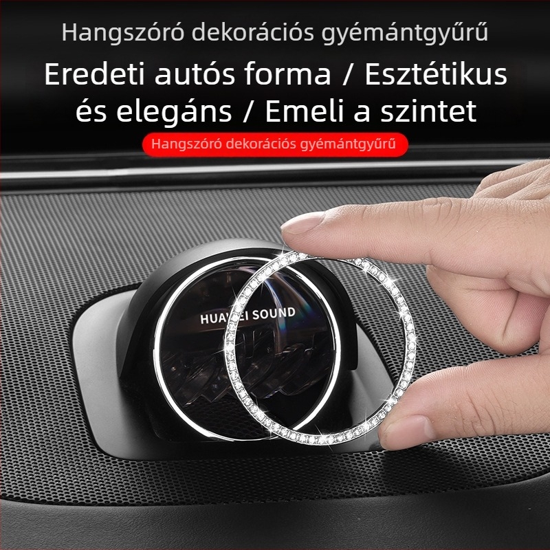 Zhijie R7S7 gyémánt díszítő matricák Wenjie M7, M6, M8, M9, S9 és Shangjie H5 középkonzol hangszóróihoz – autó belső kiegészítők