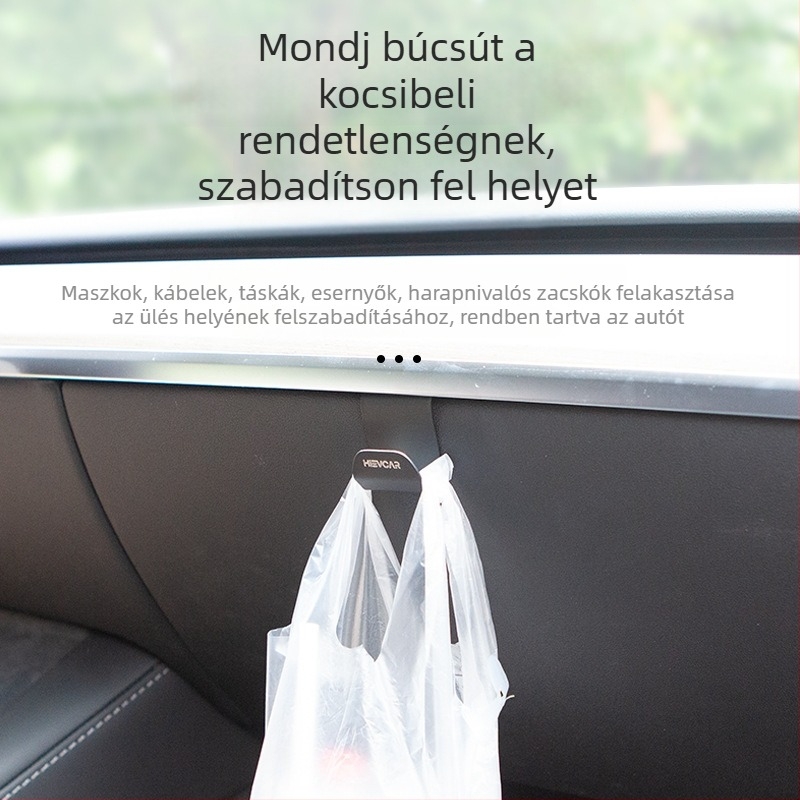 Tesla Model Y kesztyűtartóhoz horog – fém, Future márka, nyomtatott logó, licencelhető privát címke
