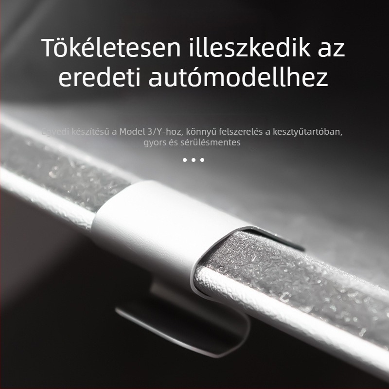 Tesla Model Y kesztyűtartóhoz horog – fém, Future márka, nyomtatott logó, licencelhető privát címke