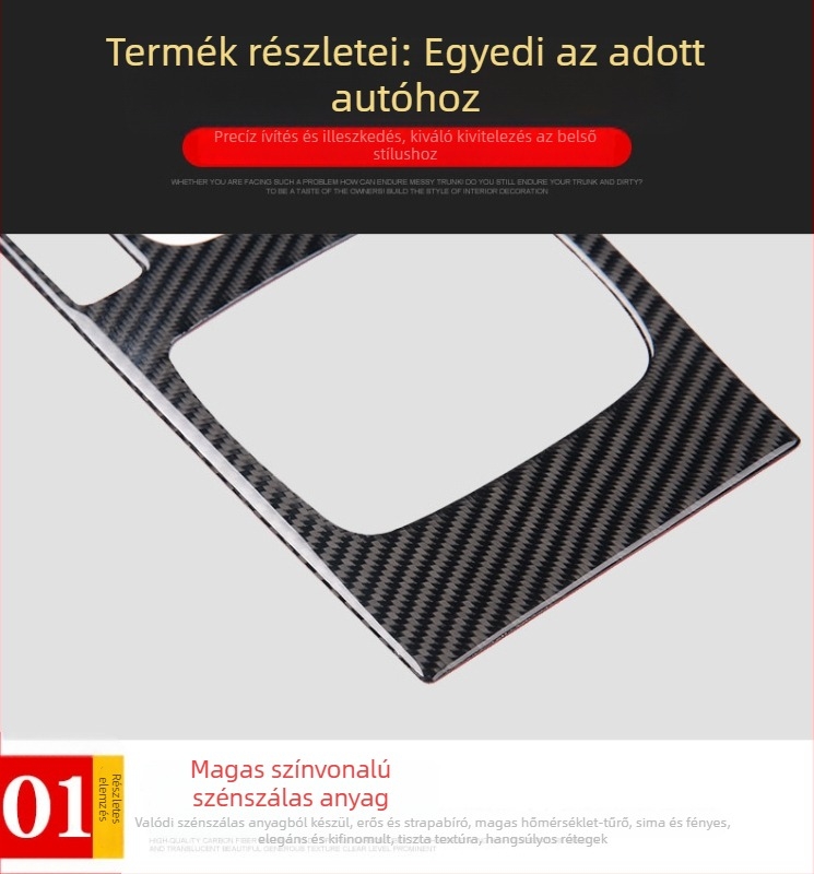 Travel Leopard valódi szénszálas központi konzol dekoratív keret Buick New Junwei-hez, testreszabható logóval