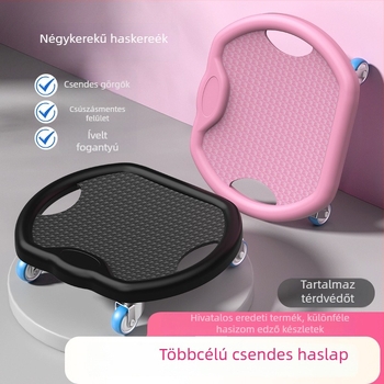 Csendes, nem hajlítható hasizom-tábla; súly 0,85 kg; teherbírás 100 kg; ideális irodai és otthoni használatra