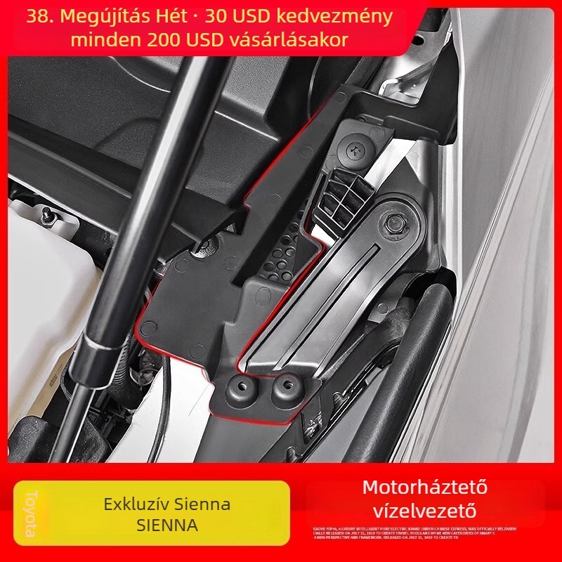 Toyota Sienna motorház vízelvezető fedele – Grevia módosított belső kiegészítő, feldolgozás nélkül