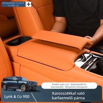 Lynk & Co 900-hoz tervezett kartámasz doboz magasságot növelő párna és központi konzol védőfedél – ABS + bőr