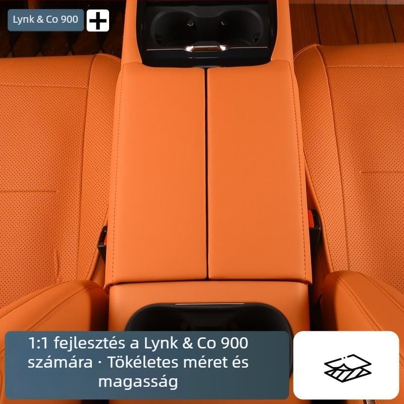 Lynk & Co 900-hoz tervezett kartámasz doboz magasságot növelő párna és központi konzol védőfedél – ABS + bőr