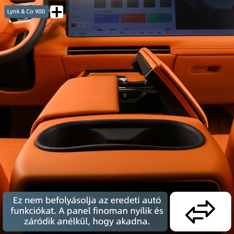 Lynk & Co 900-hoz tervezett kartámasz doboz magasságot növelő párna és központi konzol védőfedél – ABS + bőr