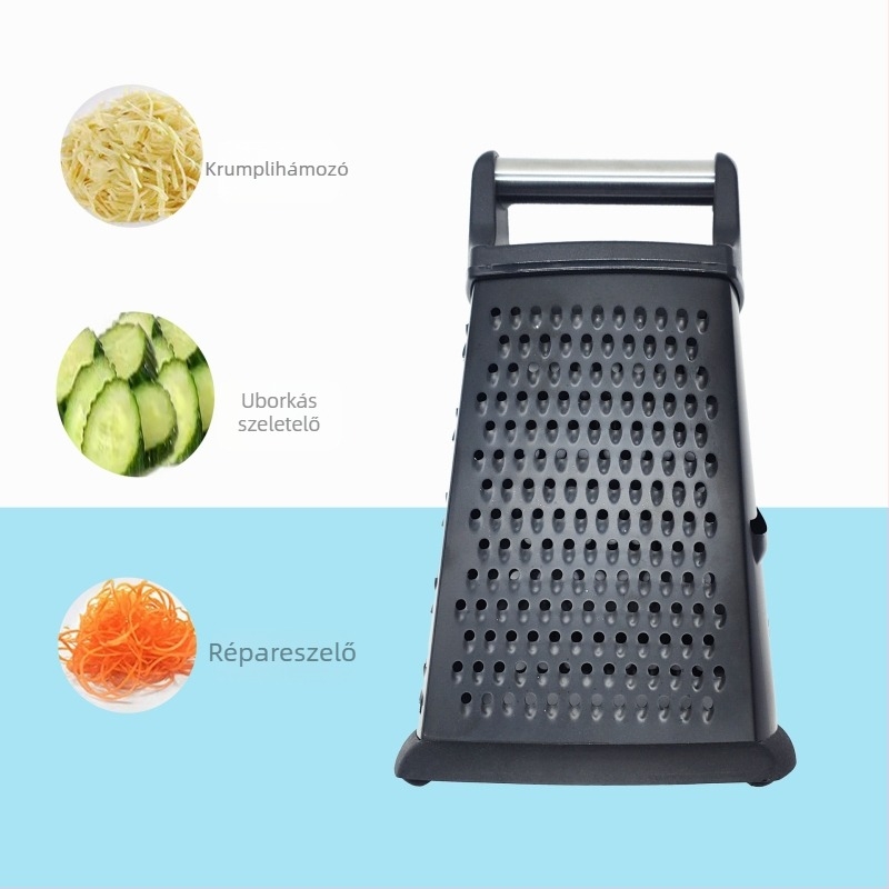 Dongshang rozsdamentes acél 430 négyszögletes reszelő zöldségekhez és gyümölcsökhöz, multifunkcionális konyhai eszköz ABS markolattal