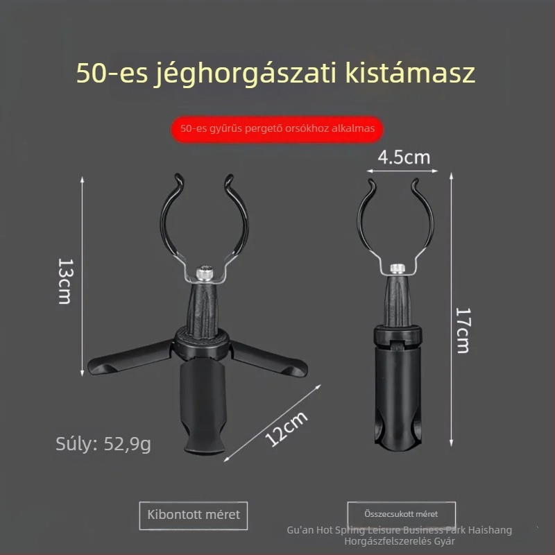 Jéghez illő horgászbot és orsó tartó, hordozható összecsukható állvány téli horgászathoz, kompatibilis 50–60-as orsókkal