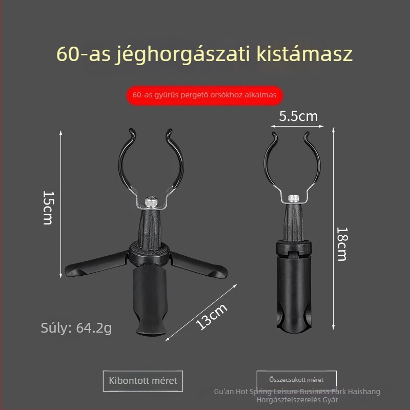 Jéghez illő horgászbot és orsó tartó, hordozható összecsukható állvány téli horgászathoz, kompatibilis 50–60-as orsókkal