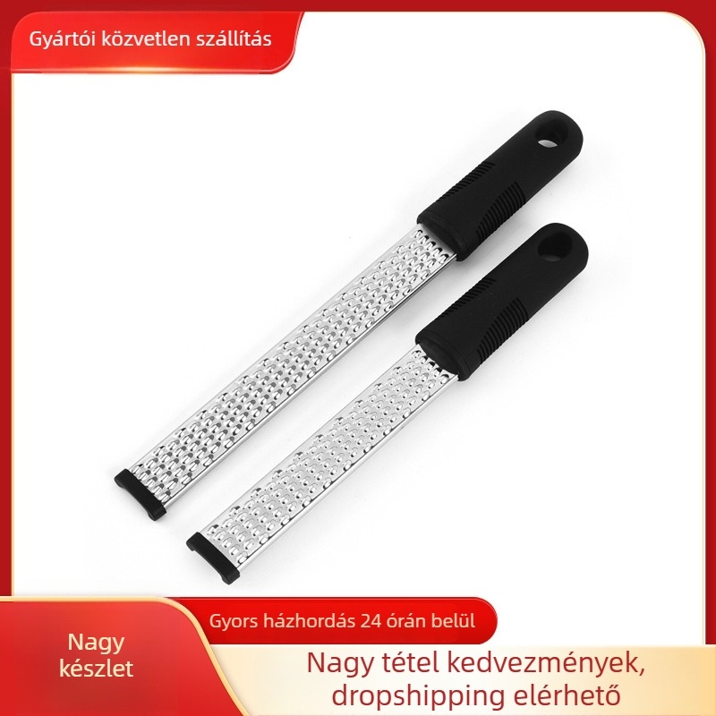 Sajt- és citromreszelő, rozsdamentes acélból, multifunkcionális konyhai eszköz, modern, minimalist stílus, márka: Teden comes to the wild, PP műanyag