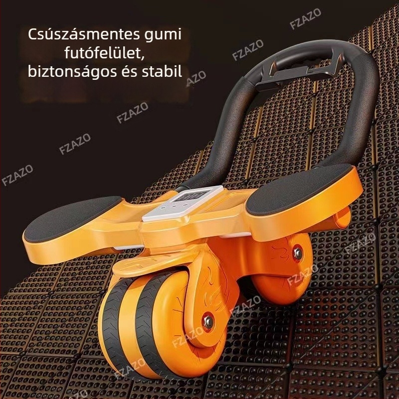 Négykerekes hasizom-roller automatikus visszatéréssel otthoni használatra – hasizom-edző