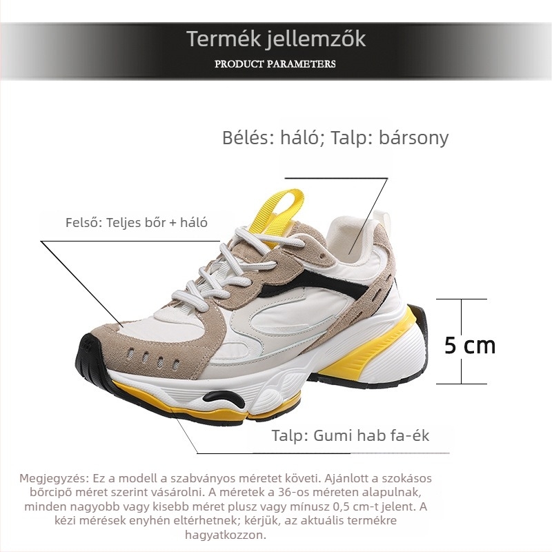 Női platform cipő, valódi bőr, fleece belső, vastag talp, fűzős zárás