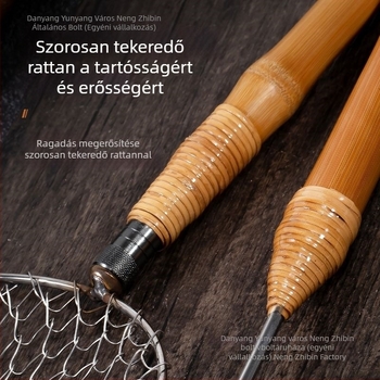 Téli jéghorgászati felszerelés: jégkanál, merítőháló, levehető, PU anyag