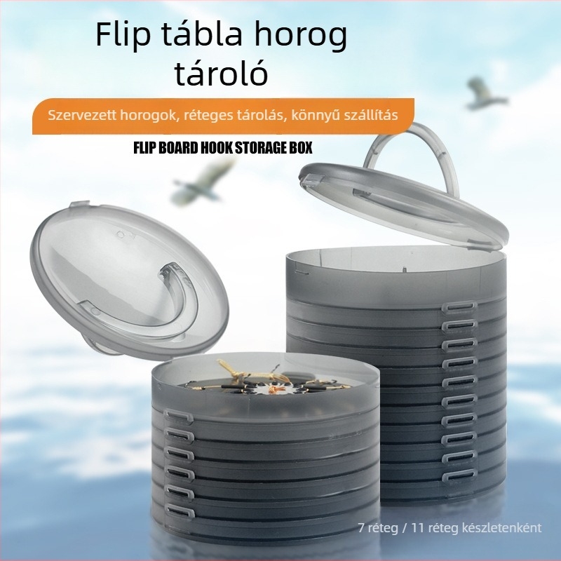 Sichuan Products Company Horgász Horog Tároló Doboz – Többszörös Funkció, Anti-Csomózás Klip